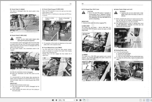 Kubota Tractor L305 L345 L355SS Operators Manual 35370 19716 2