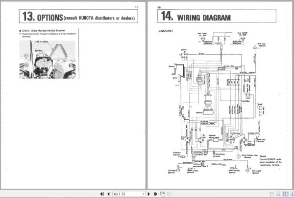 Kubota Tractor L305 L345 L355SS Operators Manual 35370 19716 3