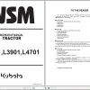 Kubota Tractor L3301 L3901 L4701 Workshop Manual 9Y111 10121 1