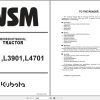 Kubota Tractor L3301 L3901 L4701 Workshop Manual 9Y111 10123 1