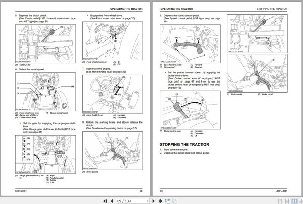 Kubota Tractor L3301 L3901 Operators Manual TC620 1973 8 2