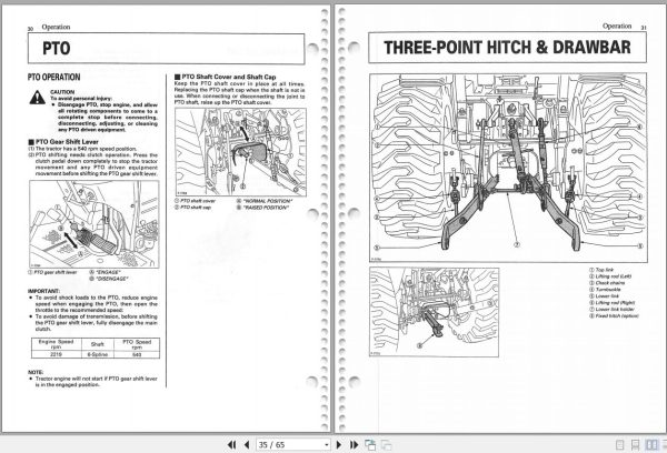Kubota Tractor L35 Operators Manual 32751 19712 2