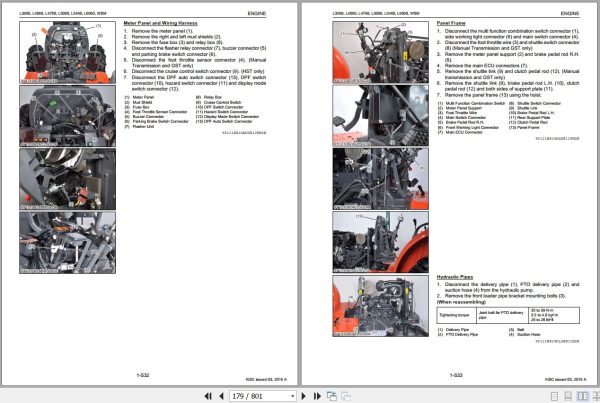 Kubota Tractor L3560 to L6060 Workshop Manual 9Y111 08242 2