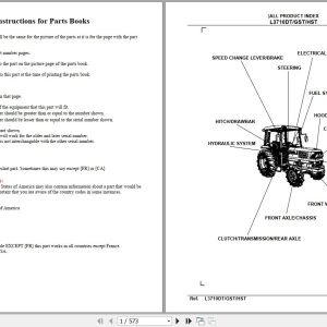 Kubota Tractor L3710DT GST HST Parts Manual 1