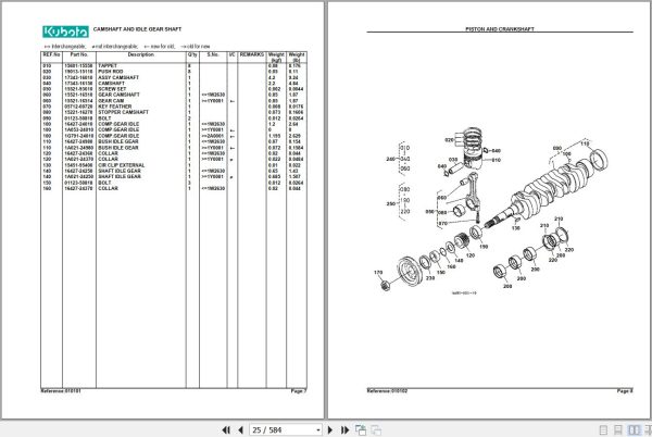 Kubota Tractor L4310DT GST HST CAB Parts Manual 2