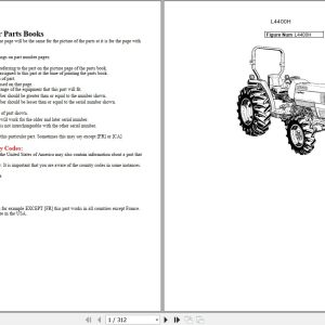 Kubota Tractor L4400H Parts Manual 1