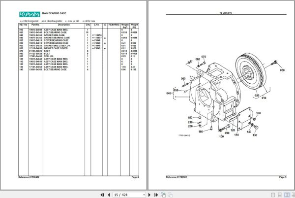 Kubota Tractor L5450DT Parts Manual 2