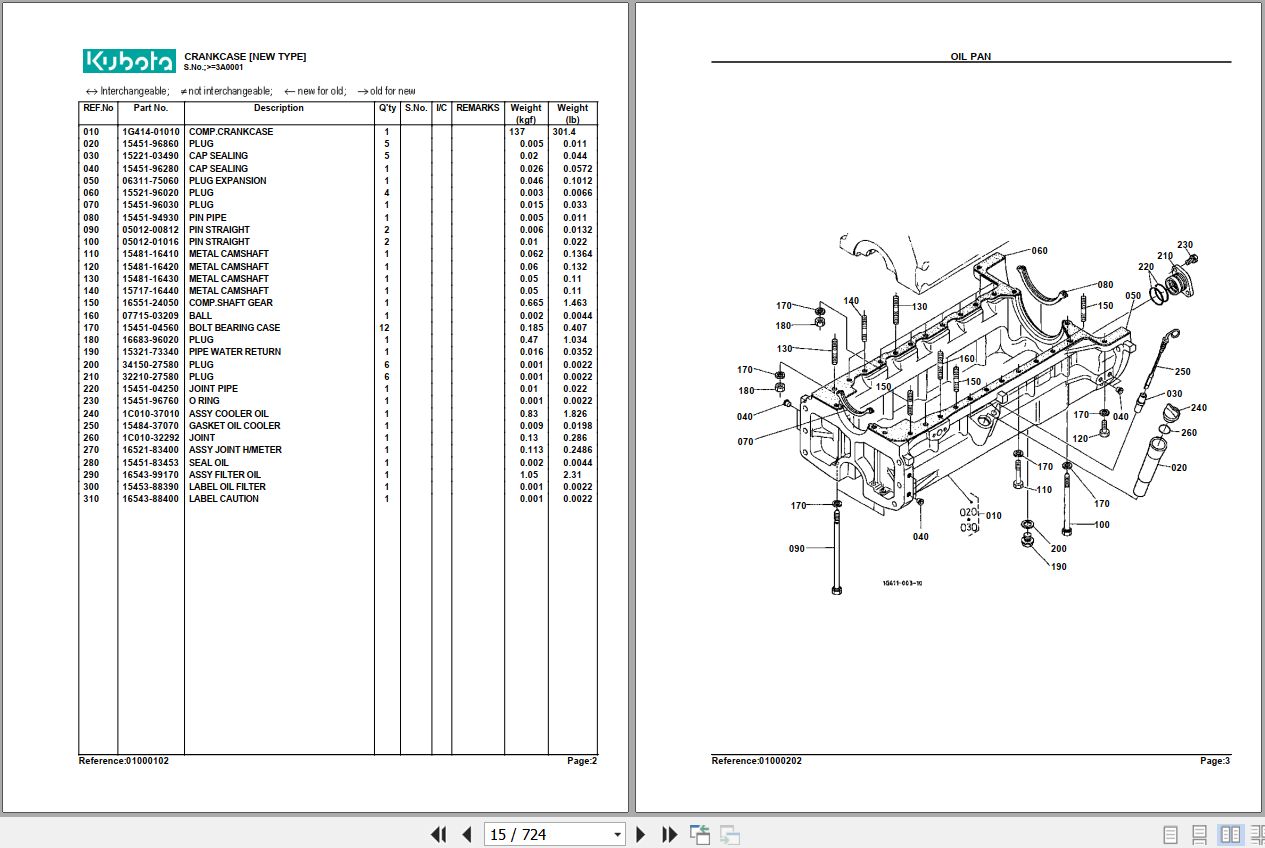 Kubota Tractor M 110DTC Parts Manual 2