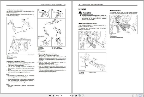 Kubota Tractor M100GX M110GX M126GX M135GX Operators Manual 3Y206 9971 1 2