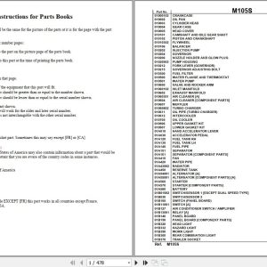 Kubota Tractor M105S Parts Manual 1