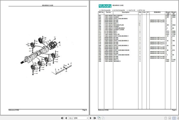 Kubota Tractor M4050 Parts Manual 2