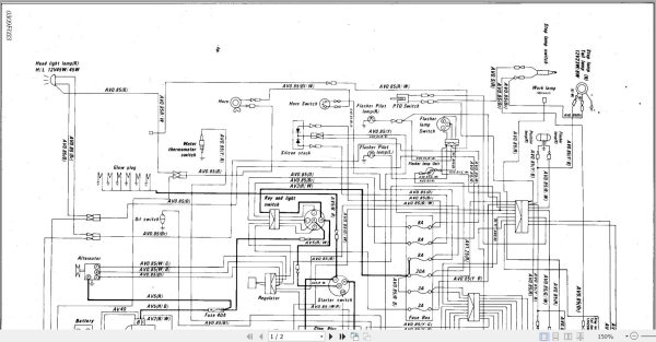 Kubota Tractor M4500 Wiring Diagram 1