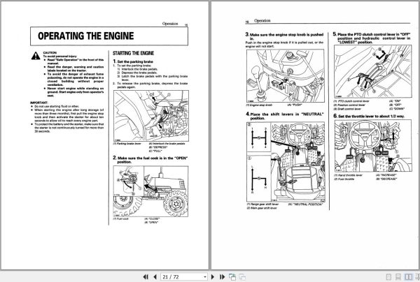 Kubota Tractor M4700 M5400 Operators Manual 3A011 99713 2