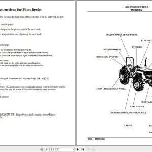 Kubota Tractor M4900SU Parts Manual 1