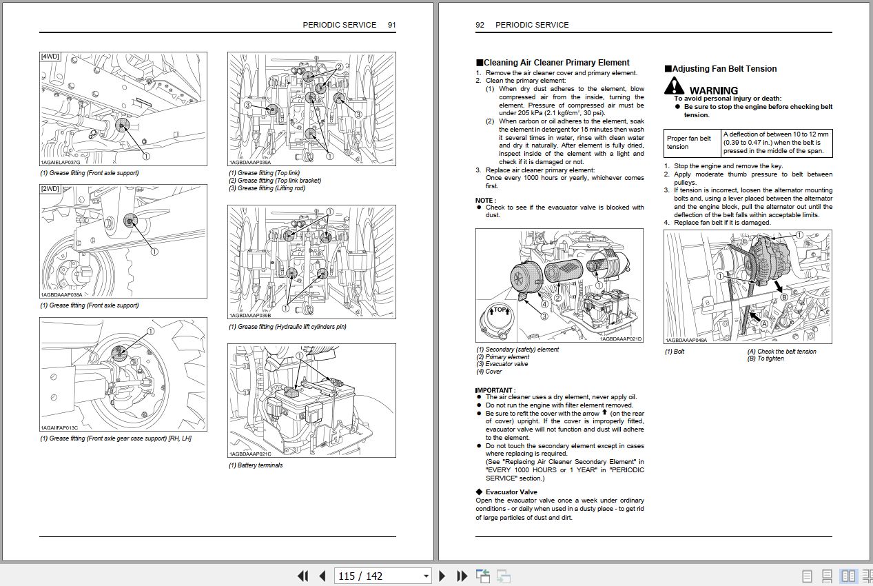 Kubota Tractor M5 091 M5 111 Operators Manual 3B291 9971 2 2
