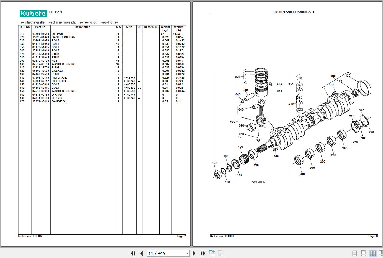 Kubota Tractor M5030 Parts Manual 2