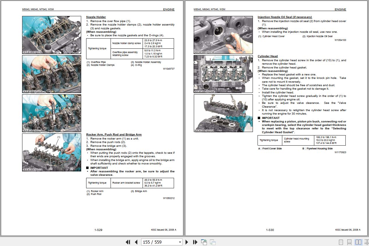 Kubota Tractor M5040 M6040 M7040 Workshop Manual 9Y011 13746 2