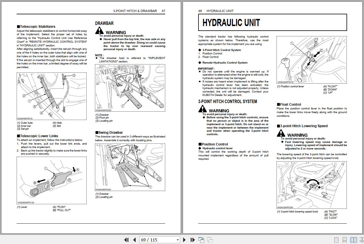 Kubota Tractor M5660SUH M5660SUHD Operators Manual 3C111 9971 1 2