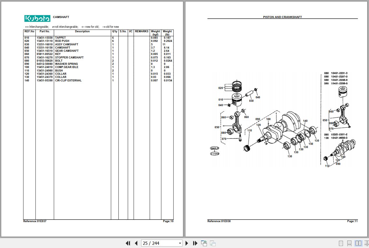 Kubota Tractor M5950 Parts Manual 2