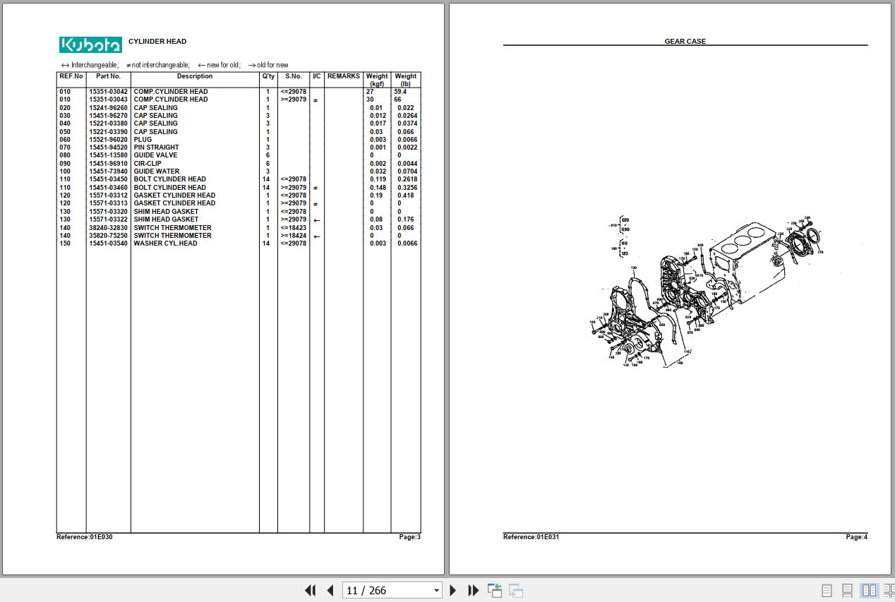 Kubota Tractor M5950DT Parts Manual 2