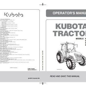 Kubota Tractor M6040 M7040 M8540 M9540 Operators Manual 3C793 9971 1 1