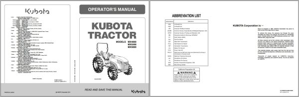 Kubota Tractor MX4800 MX5200 MX5800 Operators Manual TC650 1971 2 1
