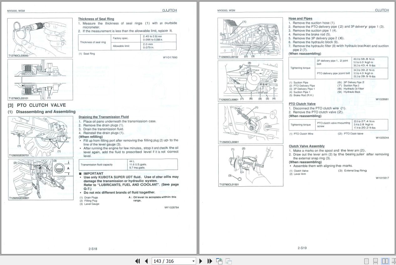 Kubota Tractor MX5000 Workshop Manual 97897 12920 2