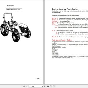 Kubota Tractor MX5100H Parts Manual 1