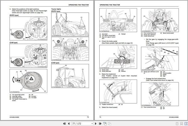Kubota Tractor MX5400 MX6000 Operators Manual TC860 1971 5 2