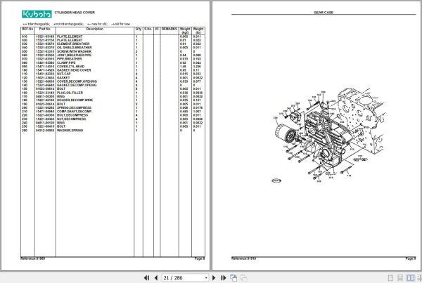 Kubota Tractor R400 Parts Manual 2