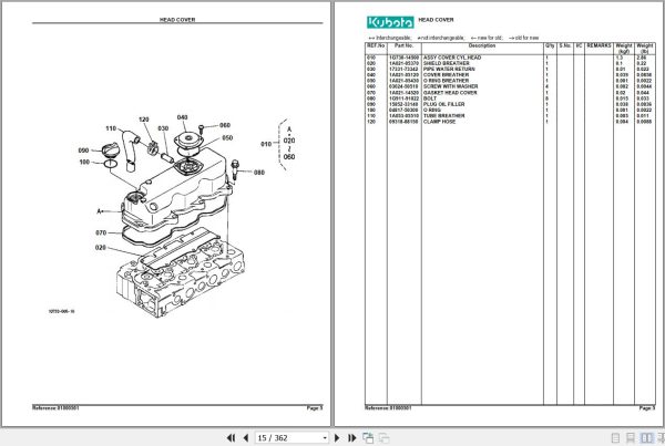 Kubota Tractor R420S Parts Manual 2