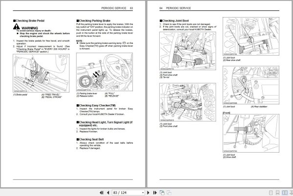 Kubota Utility Vehicle RTV X1100C Operator Manual K7731 7121 6 2