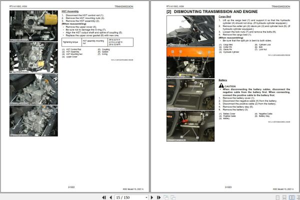 Kubota Utility Vehicle RTV X1100C Workshop Manual 9Y111 26251 2