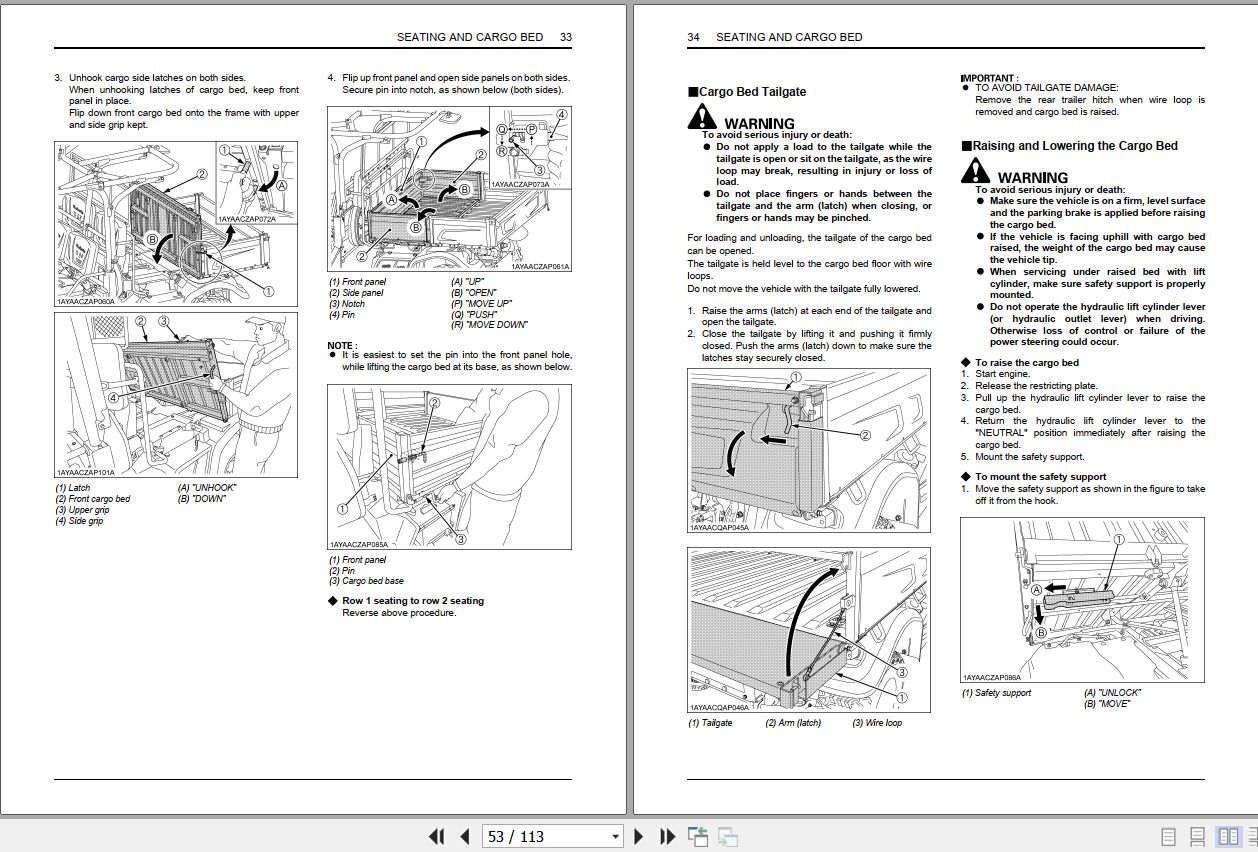 Kubota Utility Vehicle RTVX1140 Operators Manual K762171212