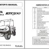 Kubota Utility Vehicle RTV500 Operators Manual K7311 7122 3 1