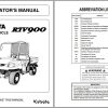 Kubota Utility Vehicle RTV900 Operators Manual K7581 7121 5 1