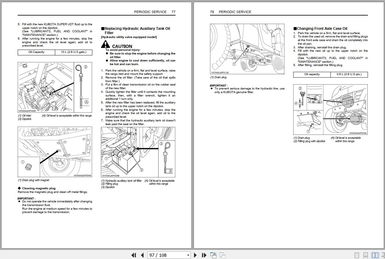 Kubota Utility Vehicle RTV900 Operators Manual K7581 7121 5 2