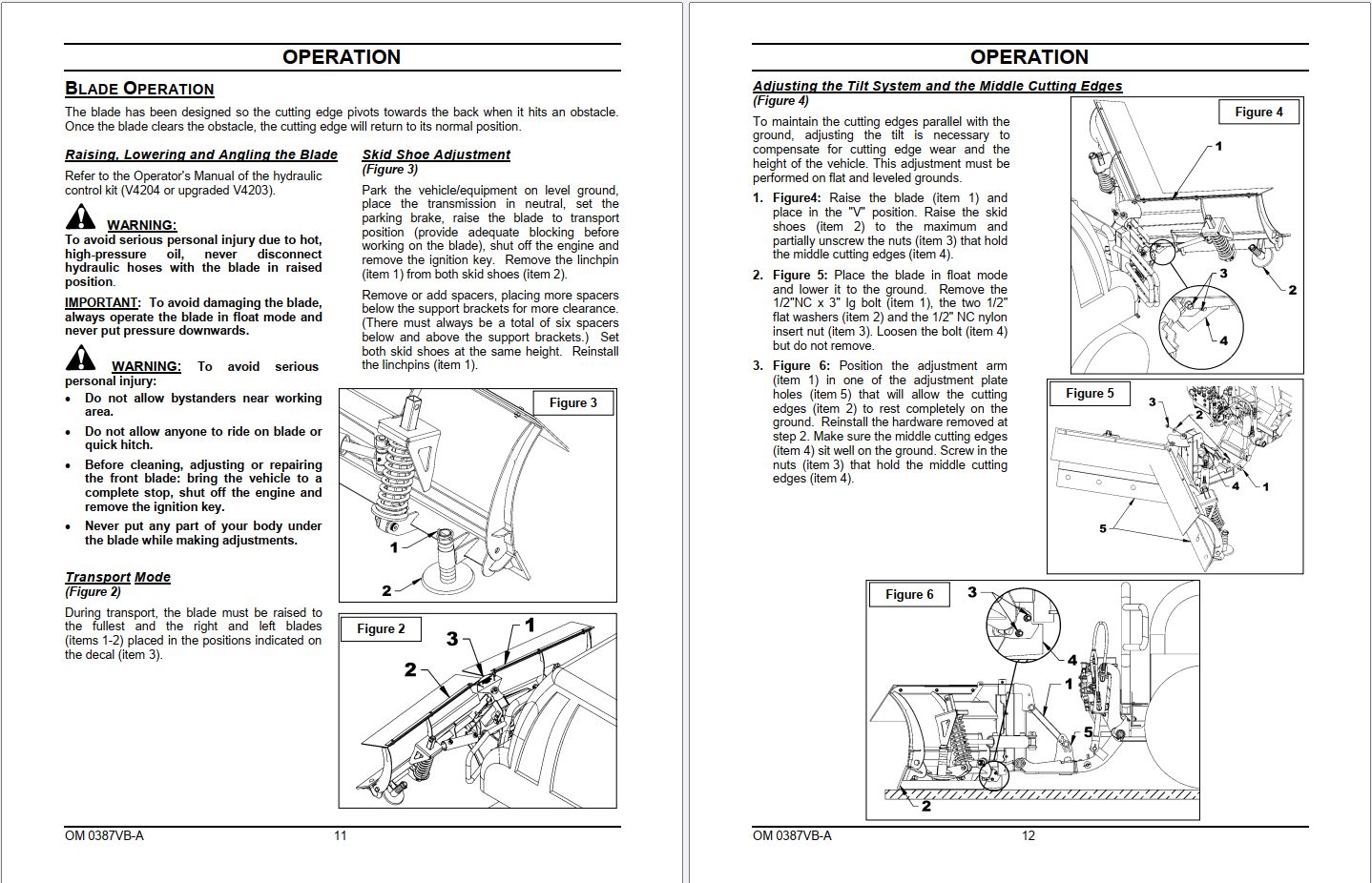 Kubota V Blade V4291 72 Operators and Parts Manual 77700 01200 2