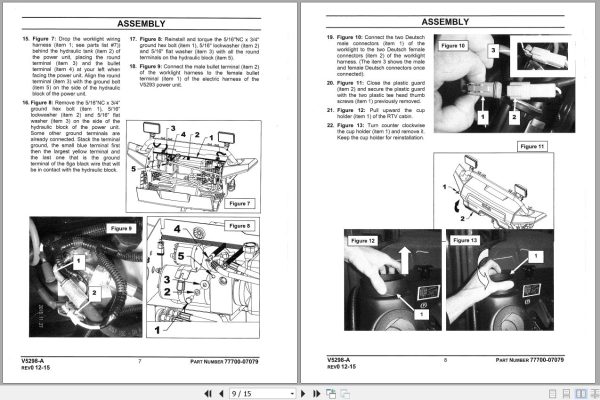 Kubota V5298 Hitch Upgrade Kit Instruction Sheet 77700 07079 2