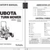 Kubota Zero Turn Mower ZD1011 ZD1021 Operators Manual K3411 7121 2 1