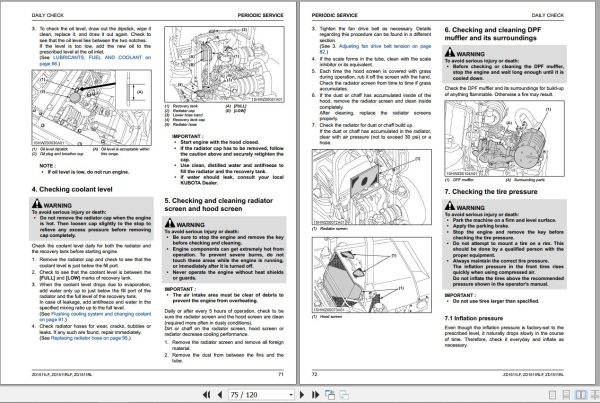 Kubota Zero Turn Mower ZD1511LF ZD1511RLF ZD1511RL Operators Manual K3458 7125 3 2