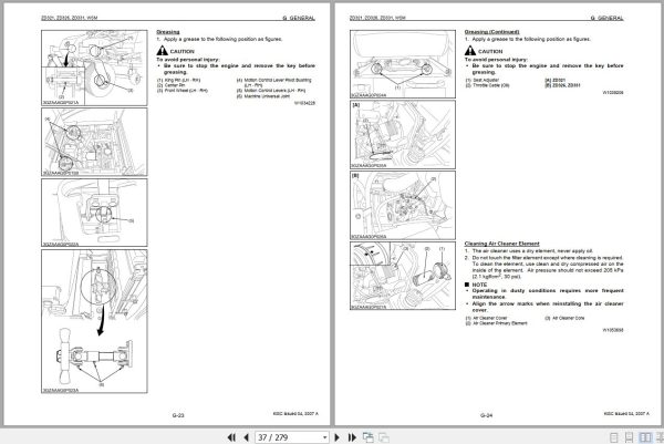 Kubota Zero Turn Mower ZD321 ZD326 ZD331 Workshop Manual 9Y111 00092 2