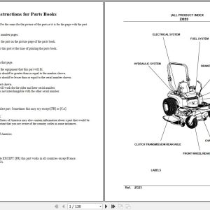 Kubota Zero Turn Mower ZG23 Parts Manual 1