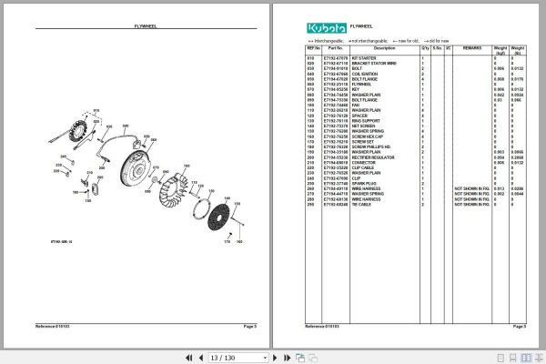 Kubota Zero Turn Mower ZG23 Parts Manual 2