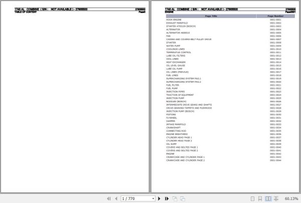 Laverda Combine 1740 AL Parts Catalog 27905500 1