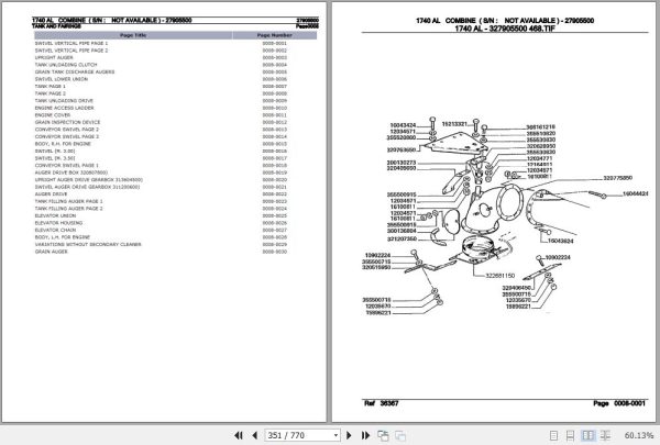 Laverda Combine 1740 AL Parts Catalog 27905500 2