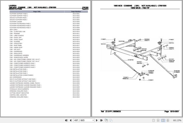 Laverda Combine 1950 MCS Parts Catalog 27901500 3
