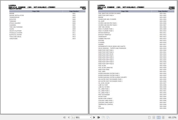 Laverda Combine 2350 LX LS Parts Catalog 27908501 1