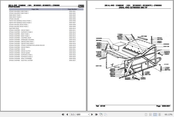 Laverda Combine 255 AL 4WD Parts Catalog 27950500 3