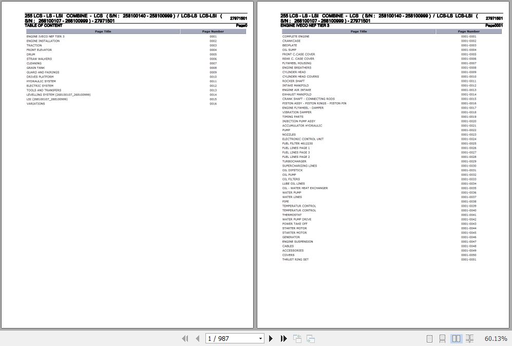 Laverda Combine 255 LCS LS LSI Parts Catalog 27977501 1